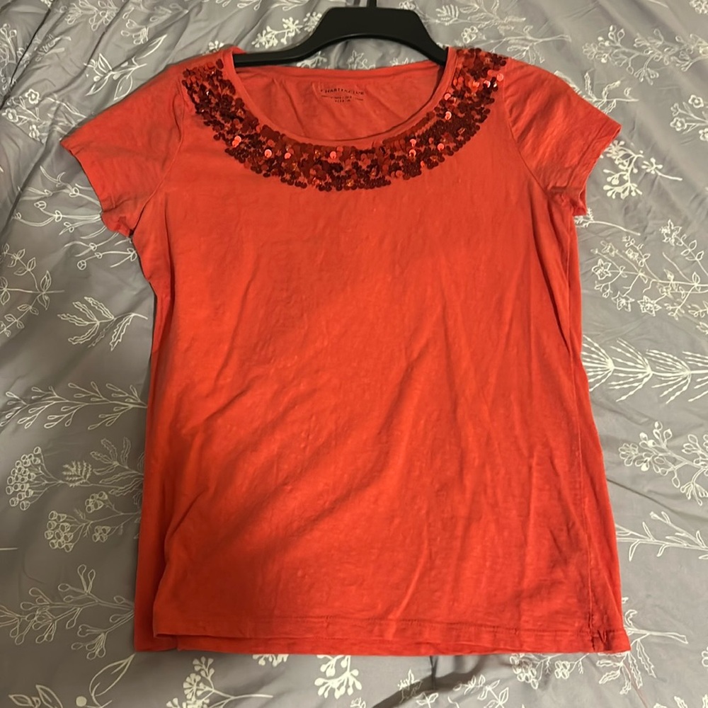 Women’s red professional top Charter Club